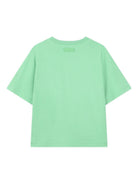 T-shirt per bambino Lanvin Enfant verde con bordo intrecciato N30362 68N LANVIN KIDS 