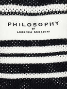 Borsa tote per bambina Philosophy di Lorenzo Serafini Kids nera con logo sul davanti I9G002 7030 0150 PHILOSOPHY KIDS 
