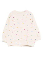 Felpa per neonata Molo bianca con stampa cuoricini all-over 6S26J203 9537 MOLO KIDS 