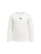 T-shirt per bambino Emporio Armani Kids bianca con dettaglio sul davanti EB000420 AF15013 M0134 EMPORIO ARMANI KIDS 