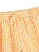 Shorts Addie per bambina Molo arancioni con design a quadretti vichy 2S26H118 9490 MOLO KIDS 