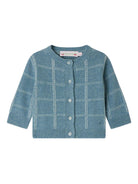 Cardigan per neonata Bonpoint azzurro a quadri W05XCAK00006 012 BONPOINT 