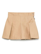 Gonna plissettata per bambina Moncler Enfant beige con chiusura laterale con zip K29542D00003598OP 209 MONCLER ENFANT 