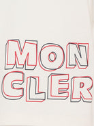 T-shirt per bambino Moncler Enfant bianca con stampa logo sul davanti L19548C0000689AFV 034 MONCLER KIDS 