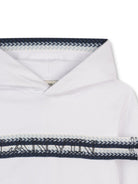 Felpa per bambino Lanvin Enfant bianca con cappuccio N30369 N48 LANVIN KIDS 