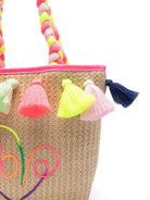 Borsa tote per bambina Billieblush beige intrecciata con nappe U22143 Z41 BILLIEBLUSH KIDS 