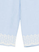Pantaloni Florelia per bambina Louise Misha azzurri con dettagli ricamati GRI-S26-P0060 BLUE LOUISE MISHA KIDS 