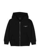 Felpa per bambino Givenchy Kids nera con stampa logo sul davanti H31285 09B GIVENCHY KIDS 