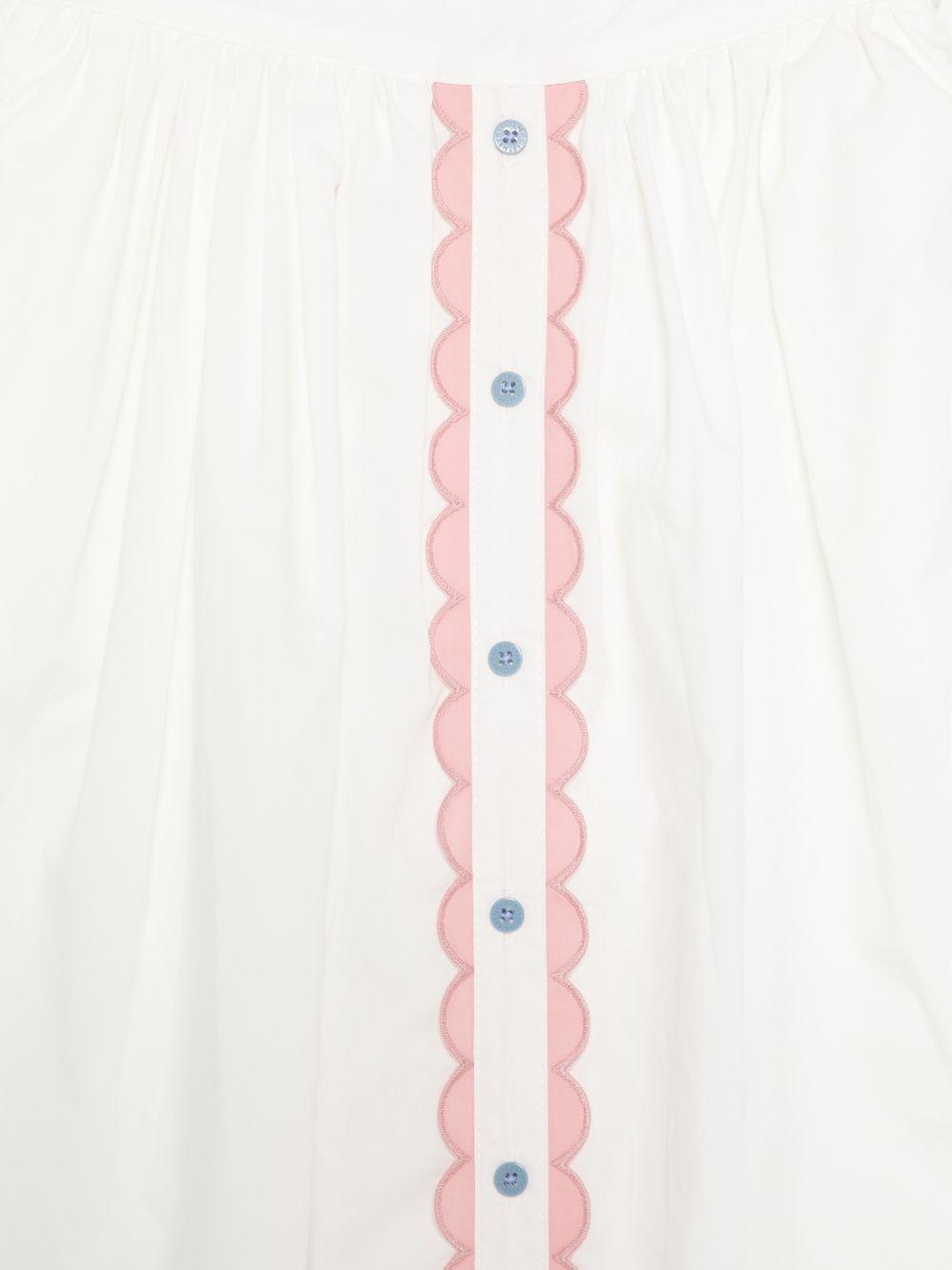 Gonna per bambina Stella McCartney Kids bianca con design a pieghe TY7A20 Z1594 100 STELLA McCARTNEY KIDS 
