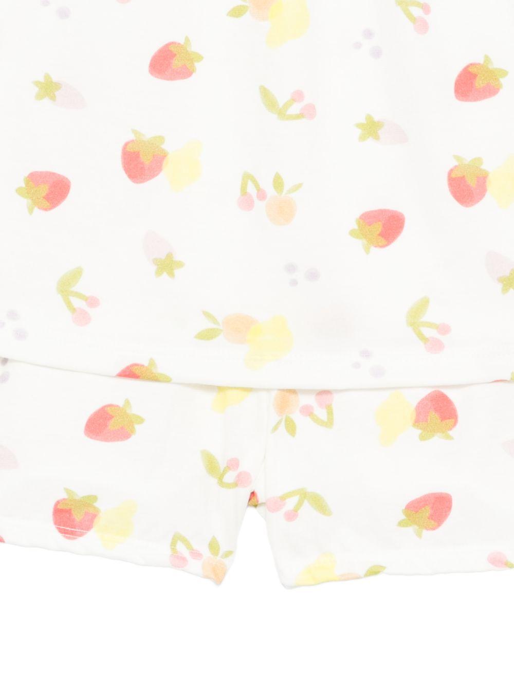 Pigiama per bambina Petit Bateau bianco con stampa fruttata A0F86 01 PETIT BATEAU 