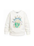 Felpa per bambini Moschino Kids bianca con stampa grafica HNF099LCA94 10063 MOSCHINO KIDS 
