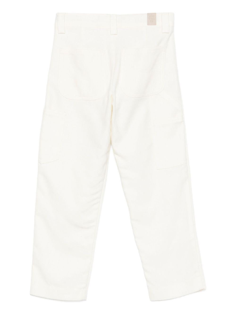 Pantaloni per bambino Eleventy Kids bianchi con tasche applicate EX6P50 I0233 101 ELEVENTY KIDS 