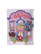 T-shirt per bambina Stella McCartney Kids bianca con scritta "The Stella Hotel" TY8A11 Z0434 101 STELLA McCARTNEY KIDS 