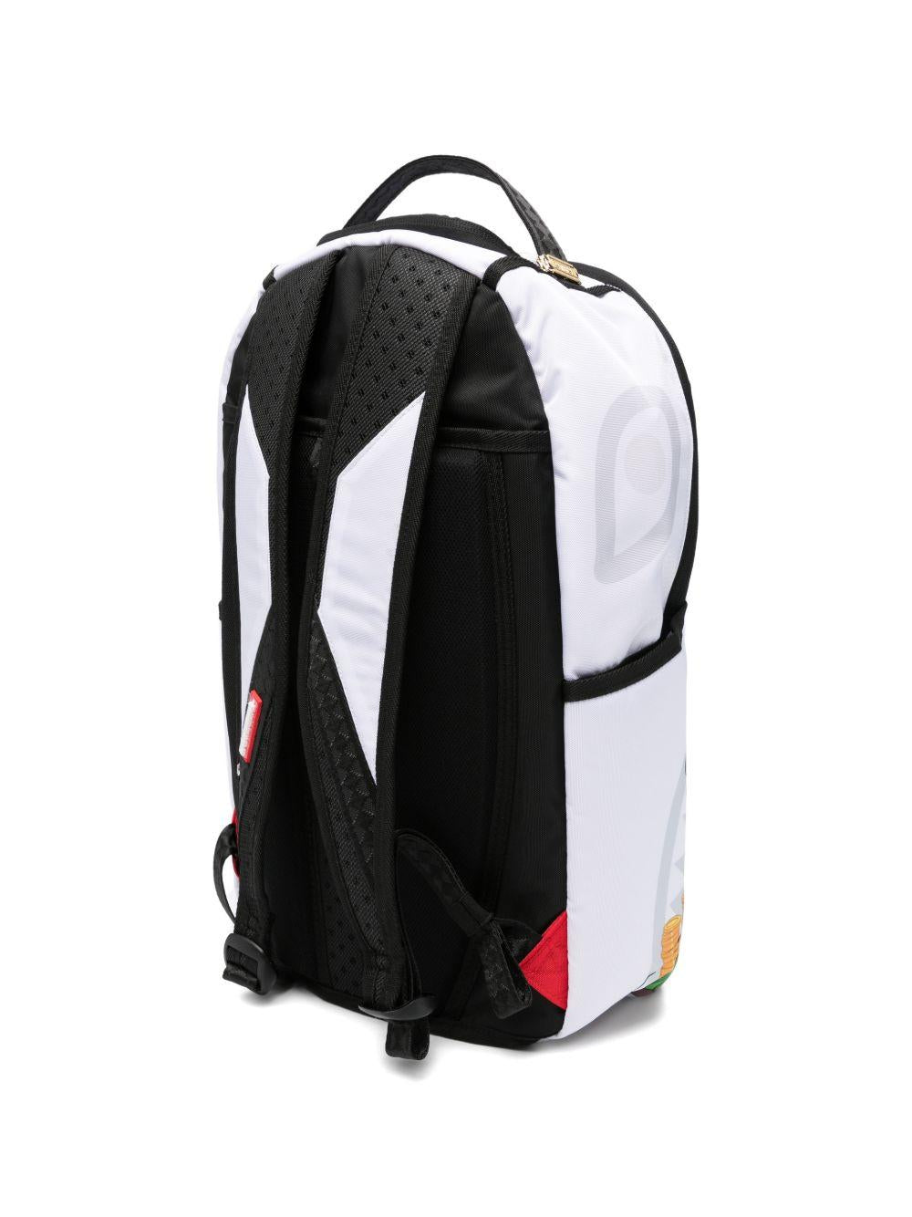 Zaino per bambini Sprayground Kid bianco con stampa grafica sul davanti 910B7398 NSZ SPRAYGROUND 