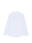 Camicia per bambino MC2 Saint Barth Kids azzurra con design a righe PAT0001 00858L MC2 ST. BARTH KIDS 