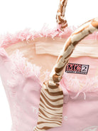 Borsa Vanity MC2 Saint Barth rosa con manici avvolti da foulard VANI045 09249L MC2 ST. BARTH KIDS 