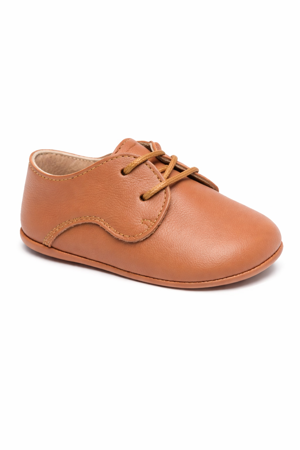 Scarpe primi passi per neonato Eli1957 marrone con chiusura frontale con lacci 10016AL CUERO Eli Kids 