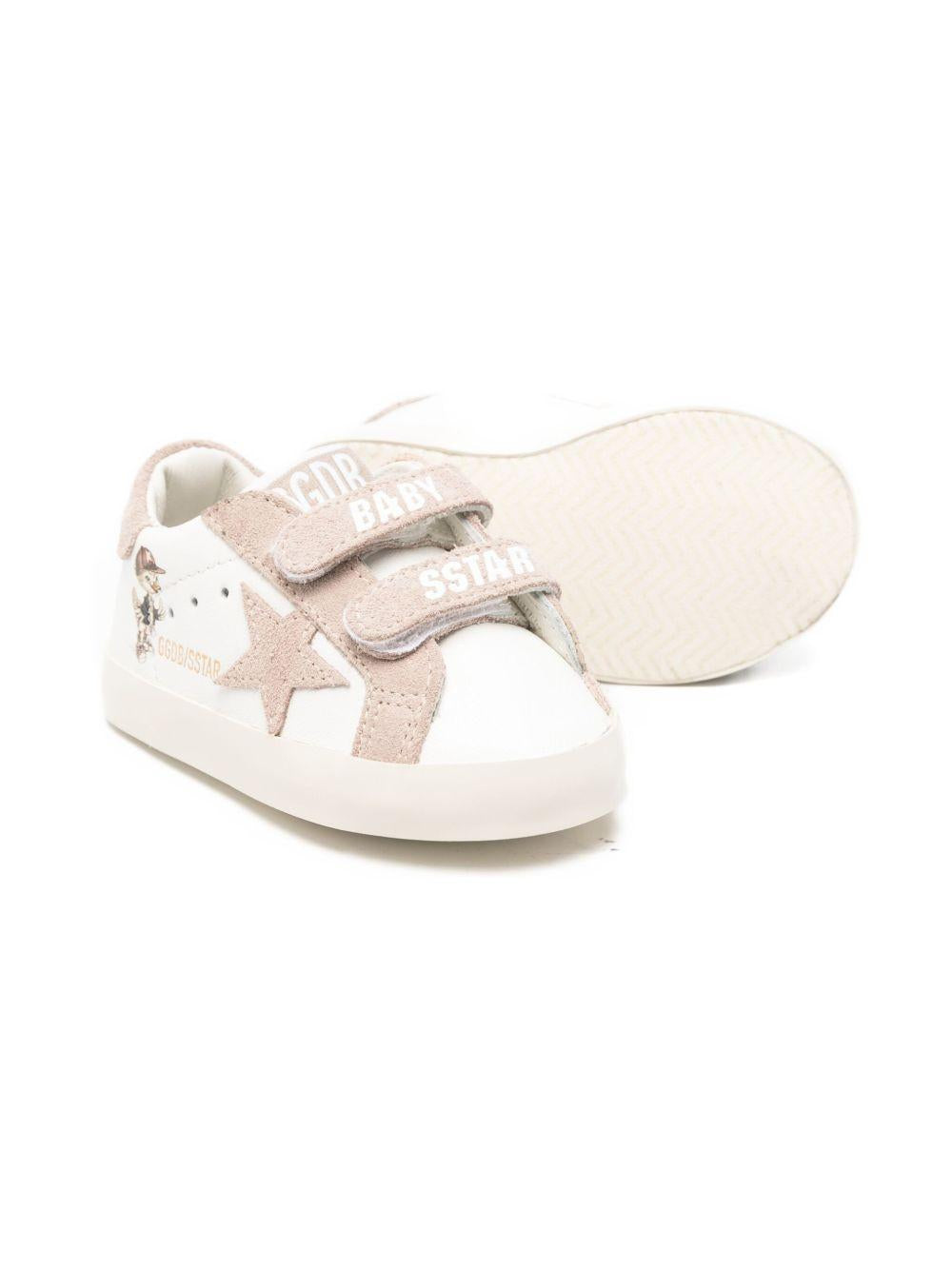 Sneakers Baby School per neonati Golden Goose Kids beige con applicazione a stella F00166F008018 12377 GOLDEN GOOSE KIDS 