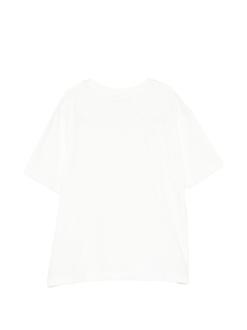 T-shirt per bambina Elisabetta Franchi La Mia Bambina bianca con logo sul davanti EFTS2570JE006 0135 ElISABETTA FRANCHI KIDS 