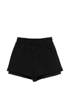 Shorts per bambina MSGM Kids neri con coulisse S6MSJGSH078 110 MSGM KIDS 