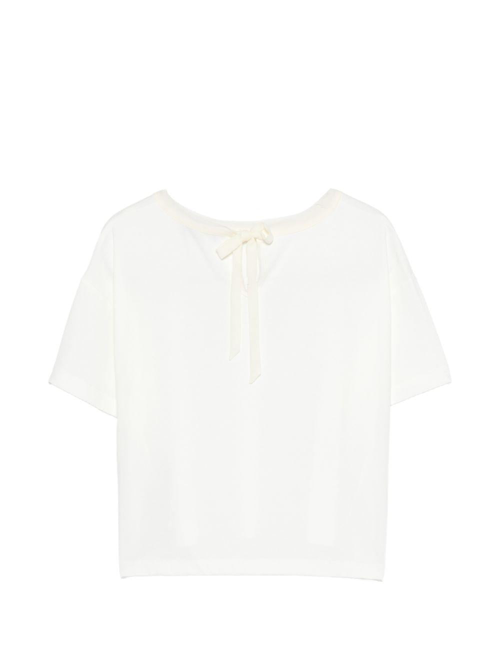 T-shirt per bambina Alberta Ferretti Kids bianca con logo sul davanti R1G600 7120 0001 ALBERTA FERRETTI KIDS 
