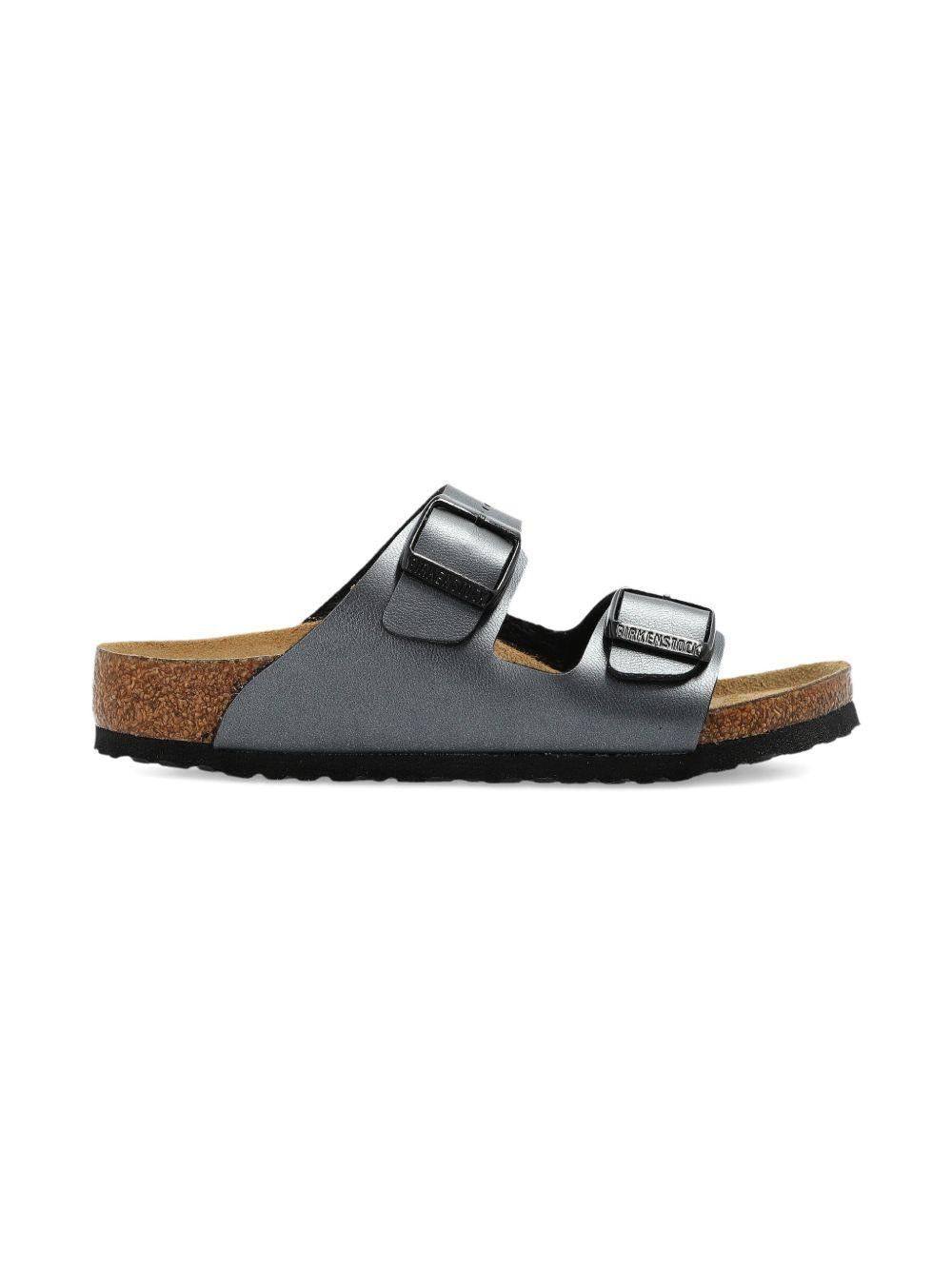 Ciabatte Arizona per bambini Birkenstock Kids grigio con doppia fibbia 1031690 BLACK BIRKENSTOCK KIDS 