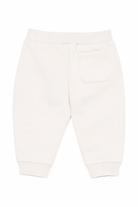 Pantaloni per neonato Balmain Kids bianco con stampa logo BY6540 Z3183 102NE BALMAIN KIDS 