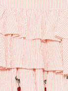 Abito per bambina Konges Slojd beige con motivo a righe rosse KS105344 AMOUR STRIPE KONGES SLOJD KIDS 