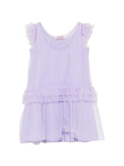 Abito per bambina Monnalisa viola con dettagli con ruches 17G907 T9945 0065 MONNALISA KIDS 