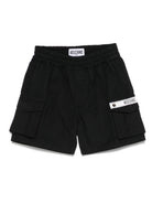 Cargo corti per neonato Moschino Kids nero con applicazione MUQ01EN0Z97 60100 MOSCHINO KIDS 