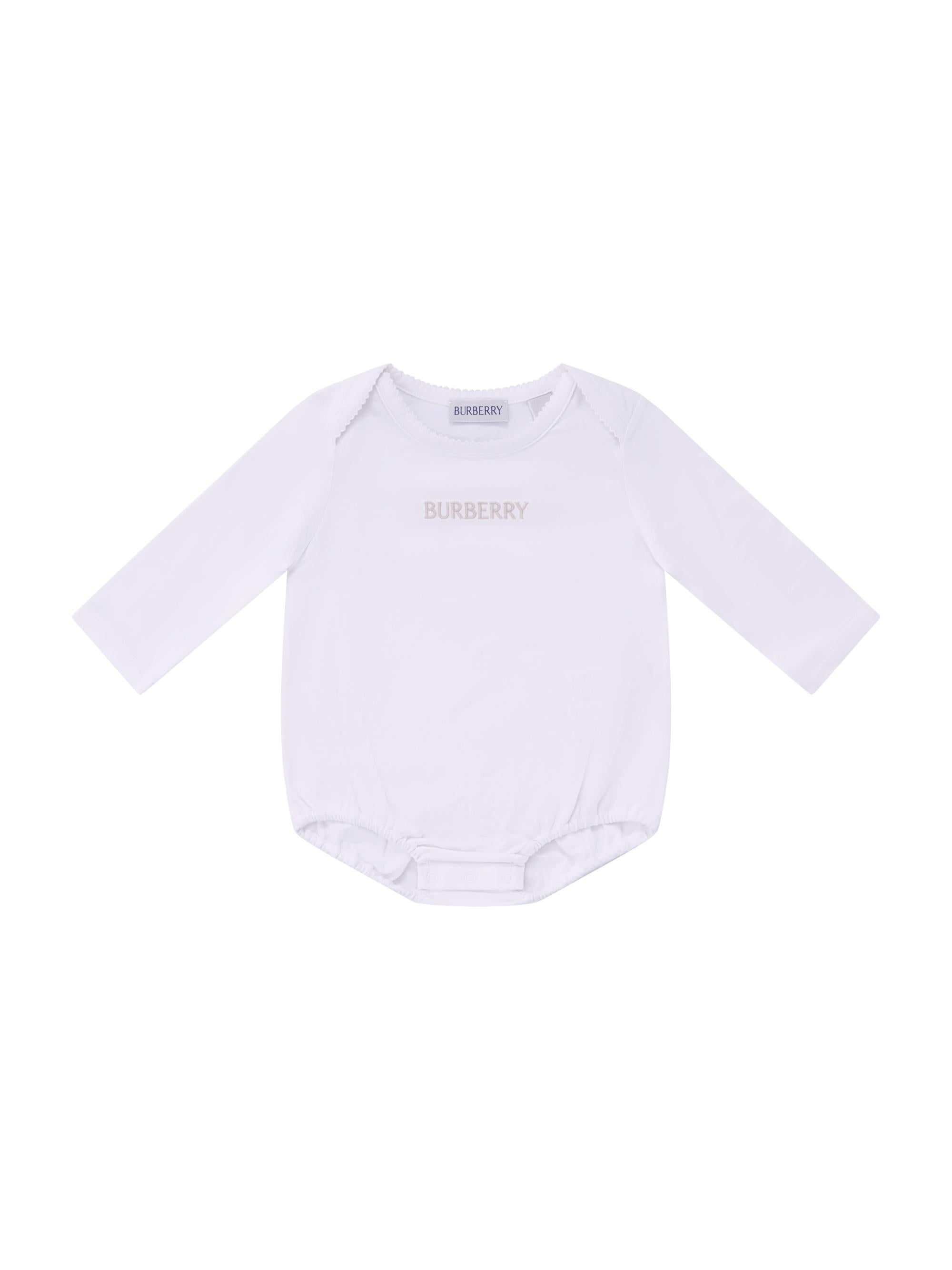 Set abito e body per neonata Burberry Kids beige con motivo a quadri 8117967 B9368 BURBERRY KIDS 