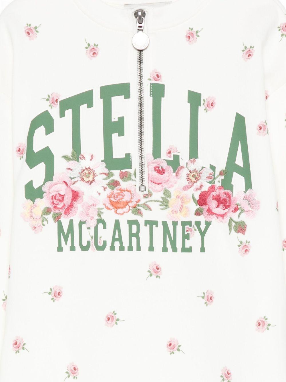 Abito per bambina Stella McCartney Kids bianco con stampa fiori TX1C90 Z3099 103MC STELLA McCARTNEY KIDS 