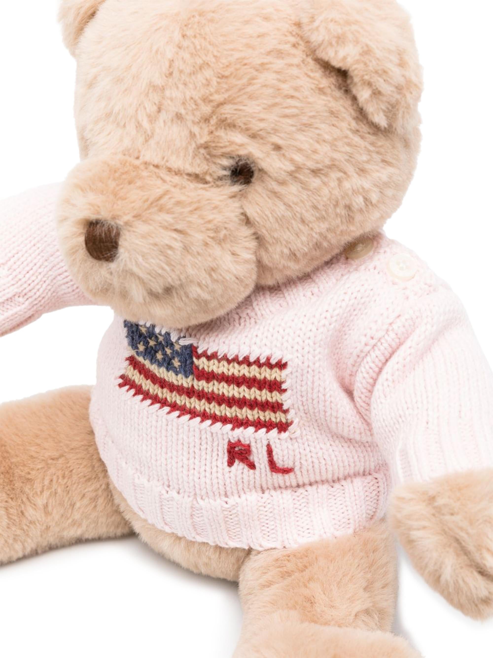 Orsetto Flag per bambini Polo Ralph Lauren Kids rosa con logo intarsiato 320695852 003 Ralph Lauren kids 