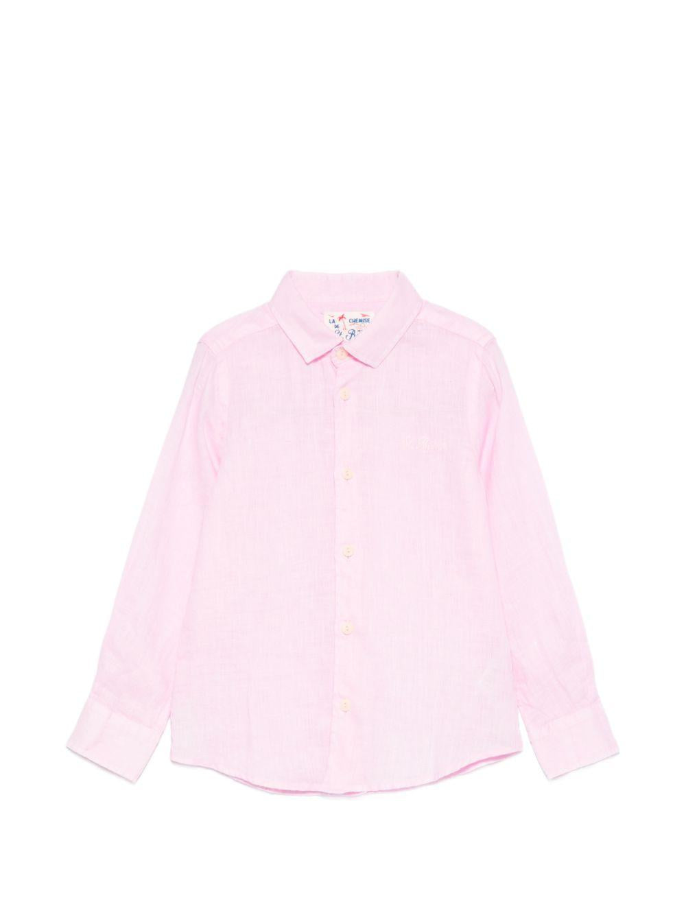 Camicia per bambino MC2 Saint Barth Kids rosa con colletto classico AGN0001 00142L MC2 ST. BARTH KIDS 