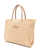 Borsa tote Vanity media MC2 Saint Barth beige con logo ricamato VANI021 00368L MC2 ST. BARTH KIDS 
