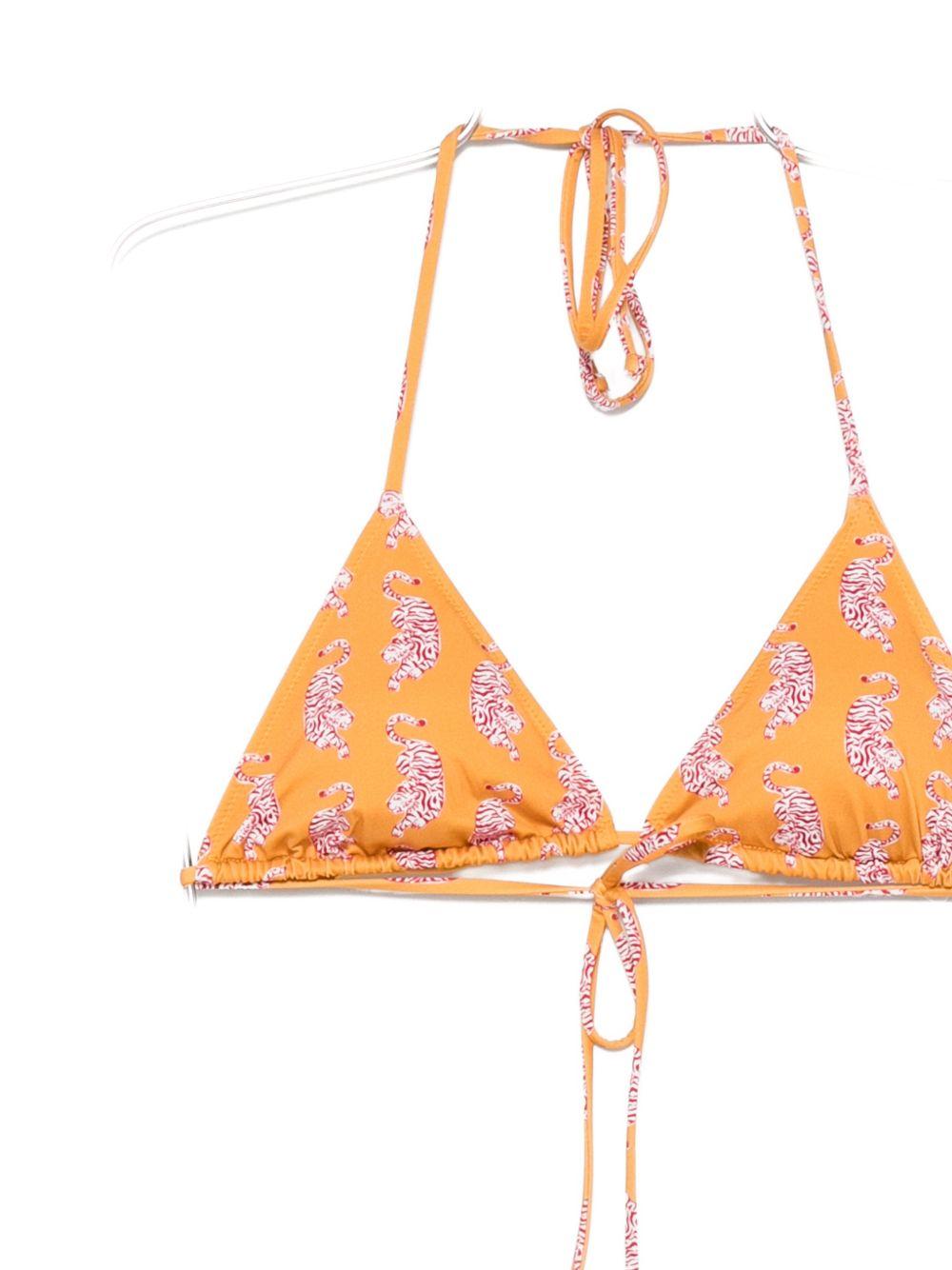 Bikini per donna MC2 Saint Barth arancione con stampa tigrata LVY0001 09478L MC2 ST. BARTH 
