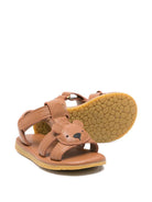 Sandali per neonati Donsje marrone con applicazione orsetto 1502301 CL004 DONSJE KIDS 