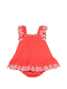 Abito per neonata Stella McCartney Kids rosso con ruches TY1132 Z0138 426 STELLA McCARTNEY KIDS 