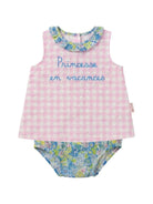 Abito per neonata MC2 Saint Barth Kids rosa con motivo a quadri ABB0002 00974L MC2 ST. BARTH KIDS 