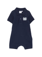 Tutina per neonato Boss Kids blu con dettaglio applicato J53033 849 BOSS KIDS 