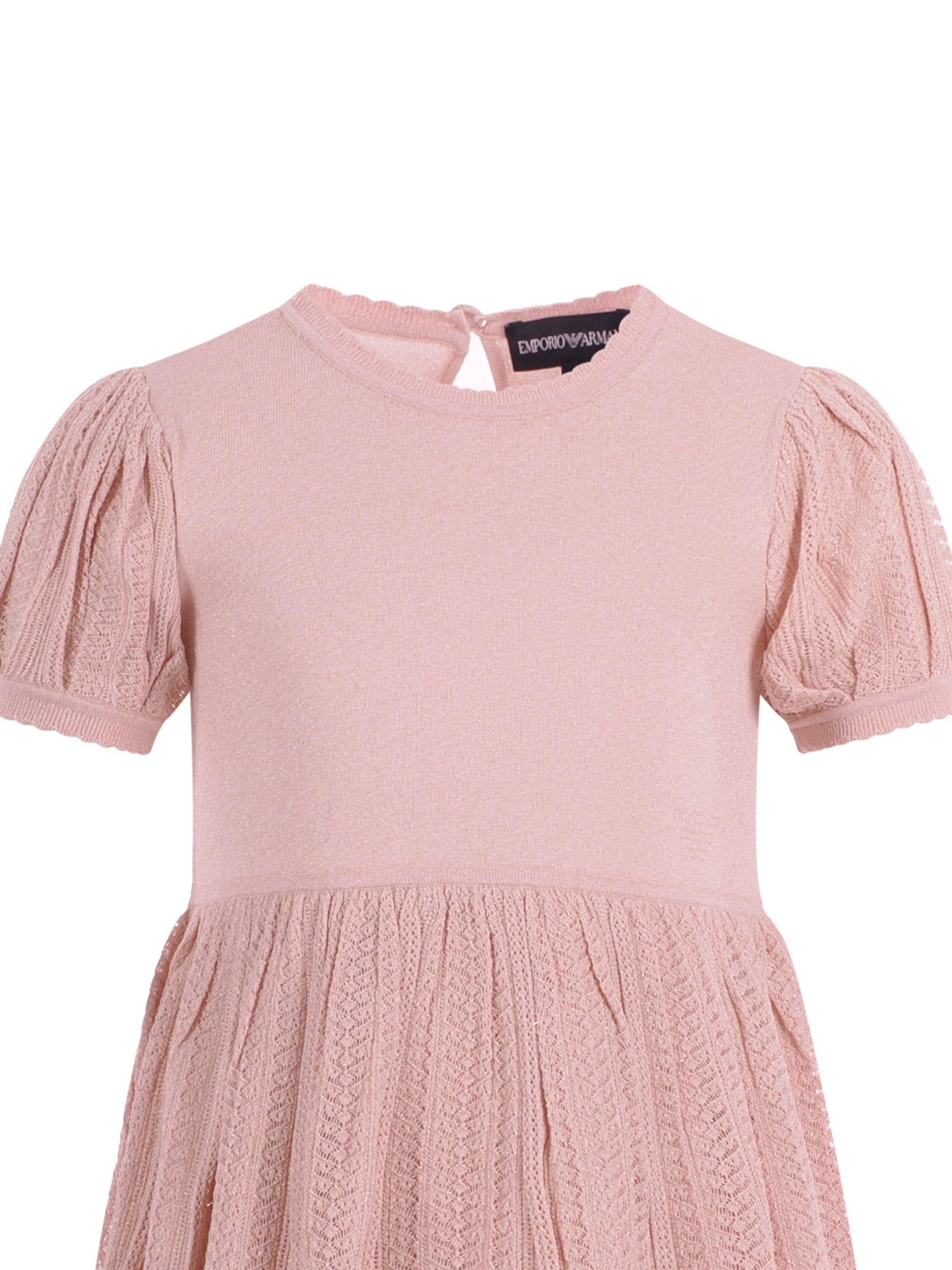 Abito per bambina Emporio Armani Kids rosa con maniche a sbuffo EG000776 AF22791 U4013 EMPORIO ARMANI KIDS 