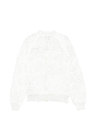 Giubbino per bambina Roberto Cavalli Kids bianco con pizzo floreale CGP26135GB WHITE ROBERTO CAVALLI KIDS 