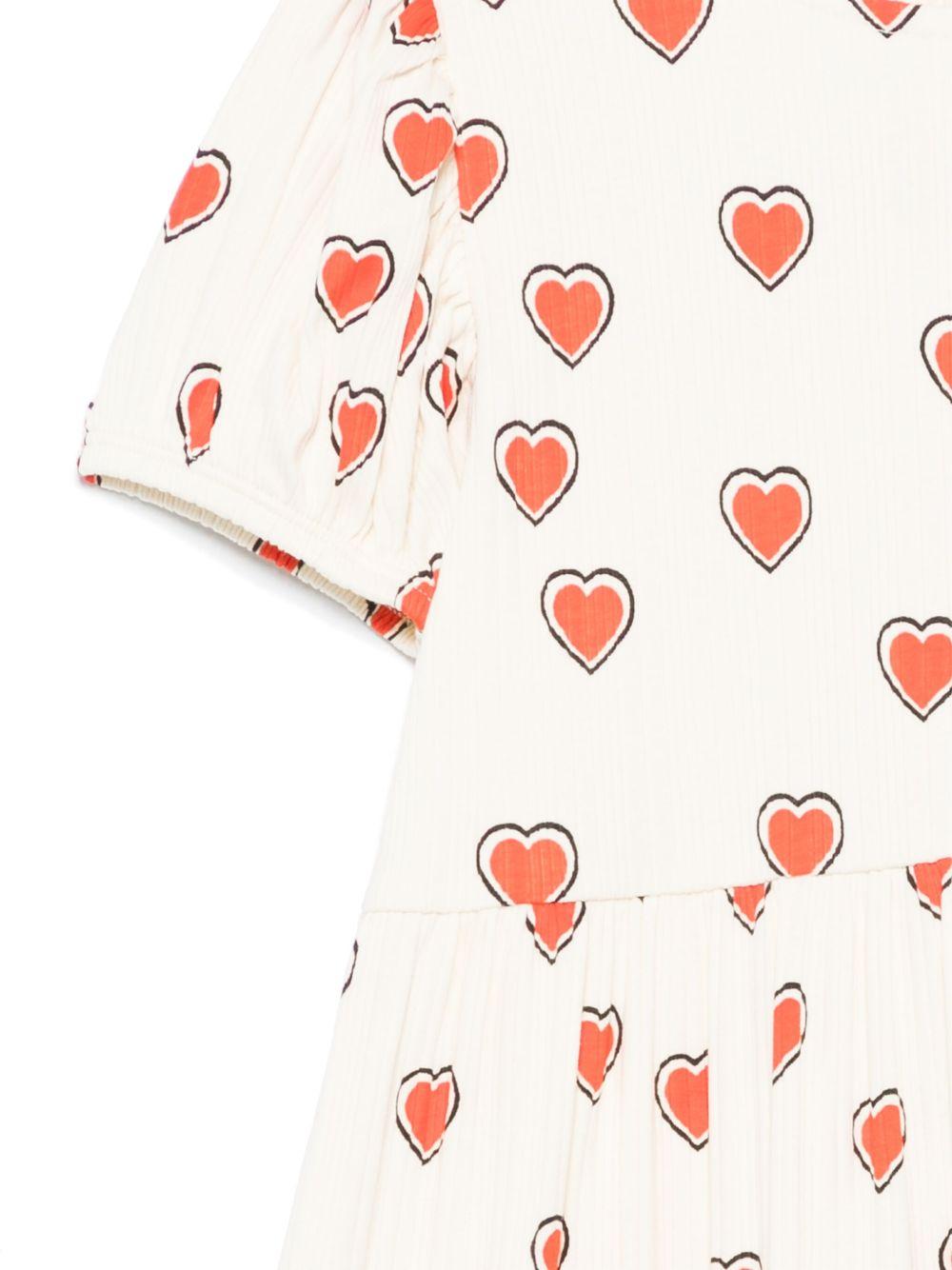 Abito per bambina Mini Rodini bianco con gonna svasata e stampa grafica all-over 2565010211 OFF-WHITE MINI RODINI 