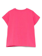 T-shirt per bambina Moschino Kids fucsia con logo Teddy Bear HCM06KLBA11 50541 MOSCHINO KIDS 