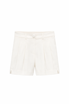 Shorts plissettati per bambina Alberta Ferretti Kids gialli con dettagli a pieghe R1G400 7141 0035 ALBERTA FERRETTI KIDS 