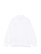 Felpa per bambino Moschino Kids bianca con mezza zip HUF0A0LCA94 10101 MOSCHINO KIDS 