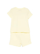 Set due pezzi per neonato MSGM Kids giallo con stampa logo S6MSUNTR264 MS075 MSGM KIDS 