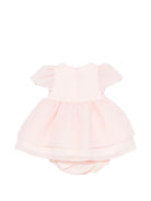 Abito eleganti per neonata Simonetta rosa con volant SY1001 O0069 508 SIMONETTA KIDS 