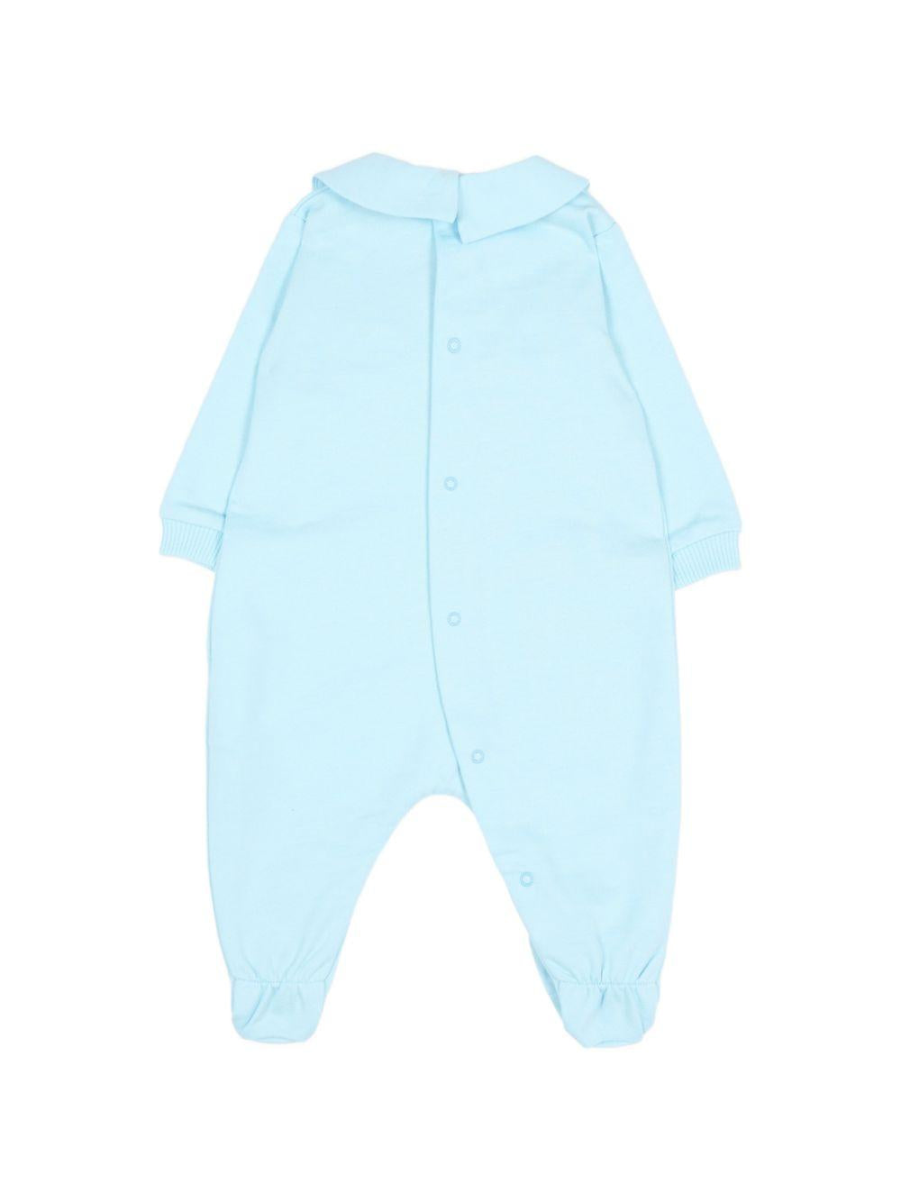 Tutina per neonato Moschino Kids azzurro con stampa Teddy Bear MUY09OLCA40 40304 MOSCHINO KIDS 