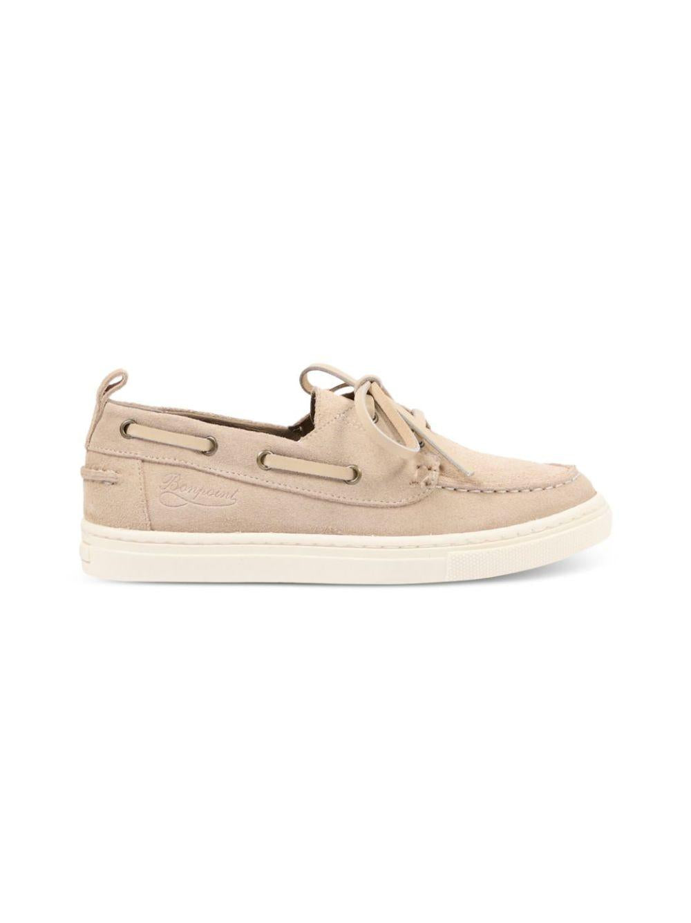 Mocassini da barca per bambino Bonpoint beige con lacci S06BSOL00002 060 BONPOINT KIDS 